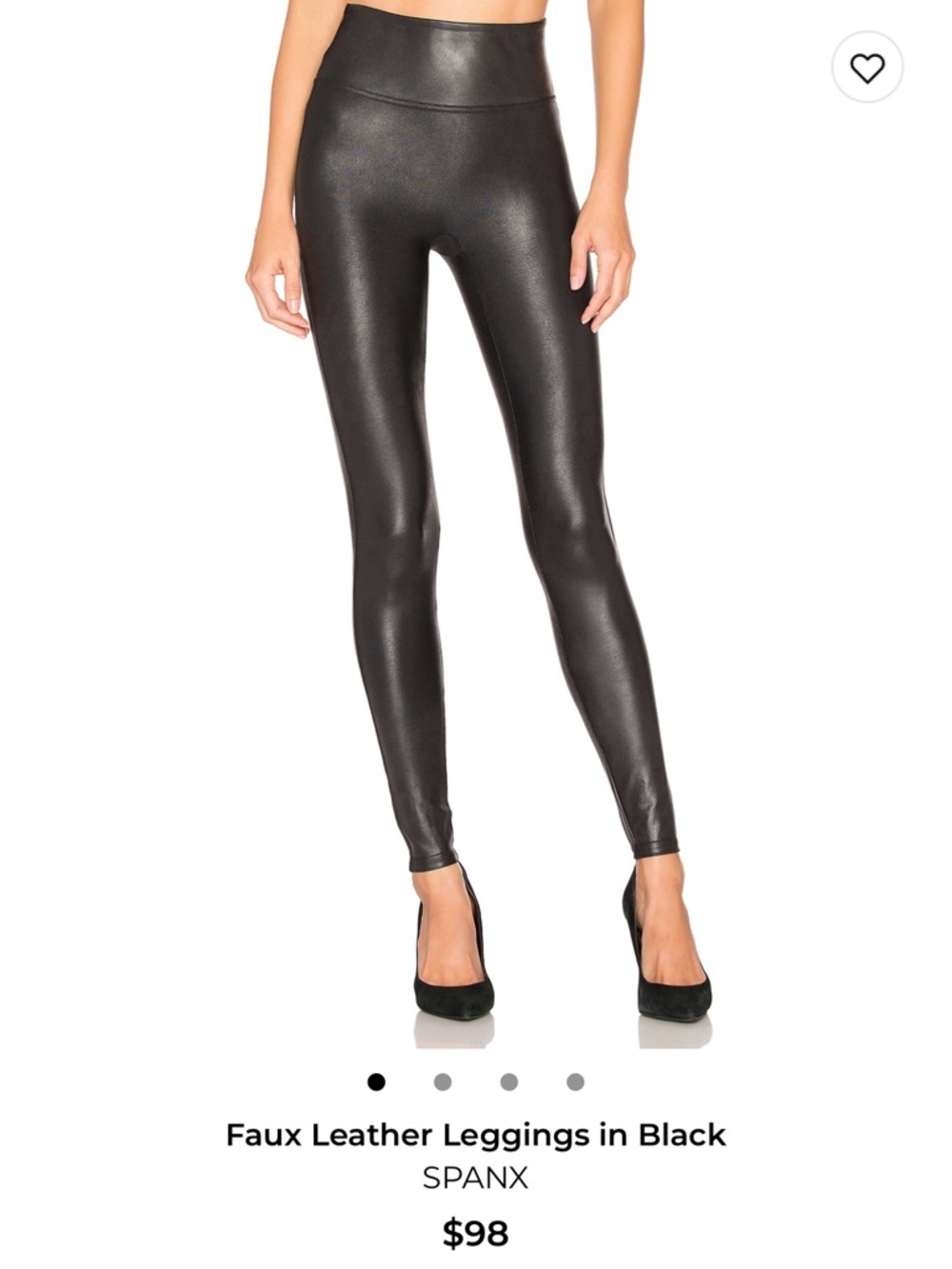 SPANX Faux Leather High-Rise Leggings — Black